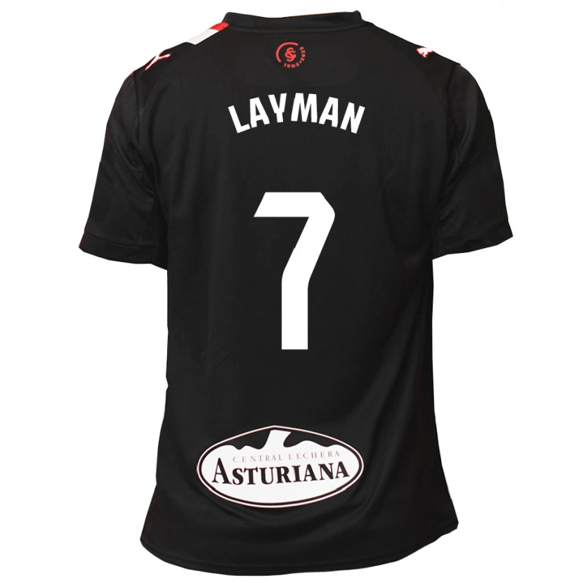 Danxen Barn Jhon Layman #7 Svart Vit Bortatröja Matchtröjor 2025/26 Tröjor T-Tröja