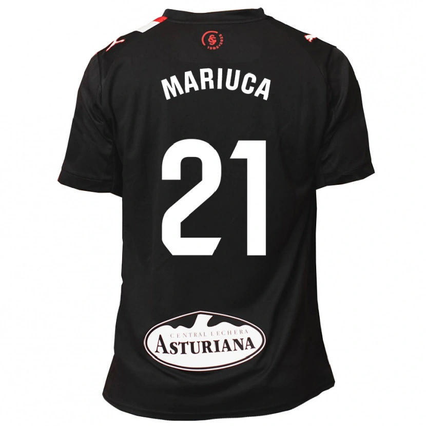 Danxen Barn María González Rodríguez #21 Svart Vit Bortatröja Matchtröjor 2025/26 Tröjor T-Tröja