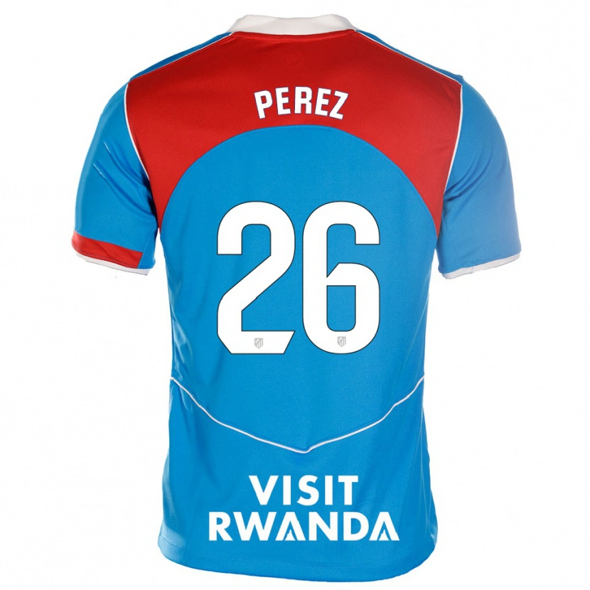 Danxen Barn Xenia Perez #26 Blå Vit Tredjesatsen Matchtröjor 2025/26 Tröjor T-Tröja
