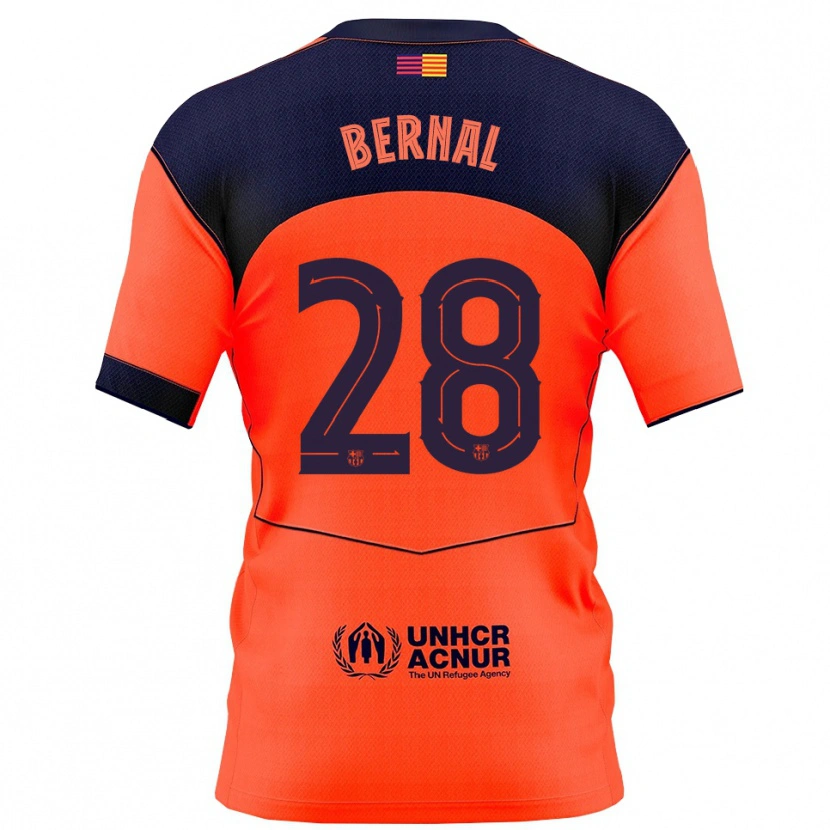 Danxen Barn Marc Bernal #28 Orange Marinblå Tredjesatsen Matchtröjor 2025/26 Tröjor T-Tröja