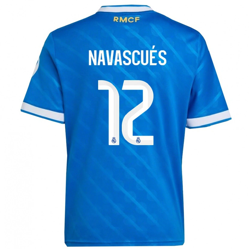 Danxen Barn Liberto Navascués #12 Blå Vit Tredjesatsen Matchtröjor 2025/26 Tröjor T-Tröja