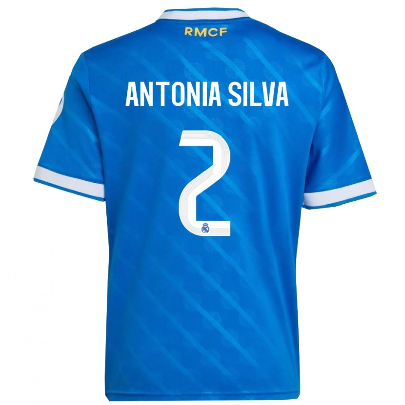 Danxen Barn Antônia Silva #2 Blå Vit Tredjesatsen Matchtröjor 2025/26 Tröjor T-Tröja