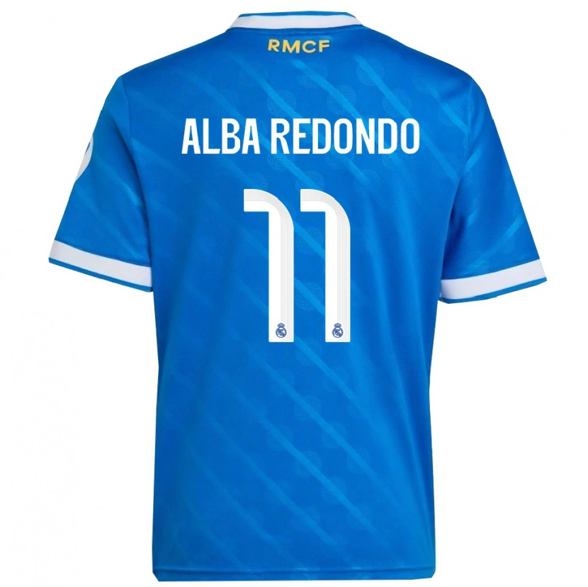 Danxen Barn Alba Redondo #11 Blå Vit Tredjesatsen Matchtröjor 2025/26 Tröjor T-Tröja