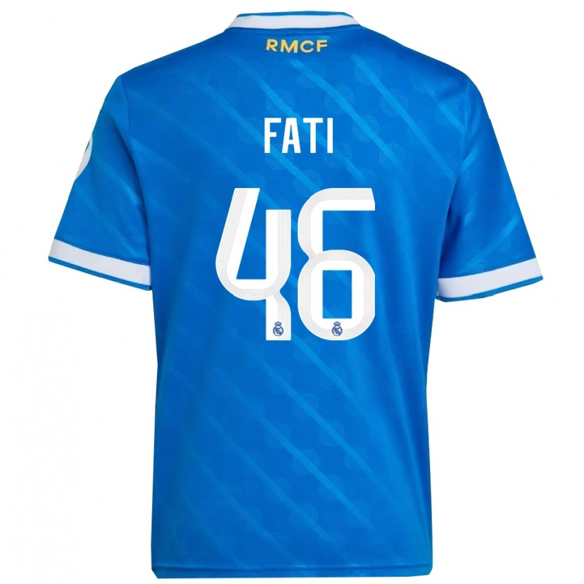 Danxen Barn Lamini Fati #46 Blå Vit Tredjesatsen Matchtröjor 2025/26 Tröjor T-Tröja