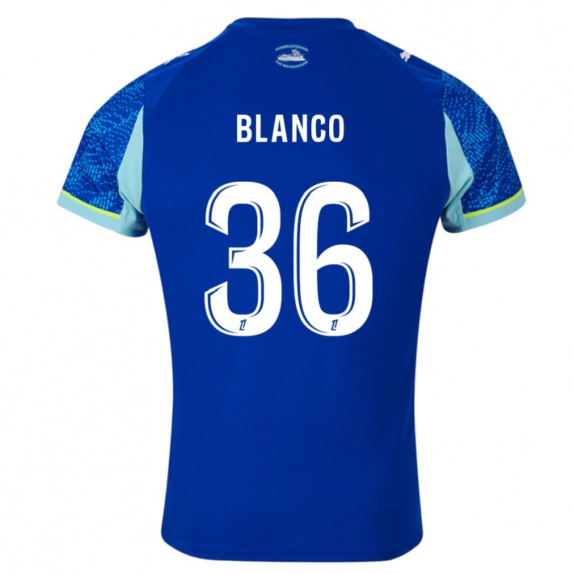Danxen Barn Rubén Blanco #36 Himmelsblå Vit Tredjesatsen Matchtröjor 2025/26 Tröjor T-Tröja