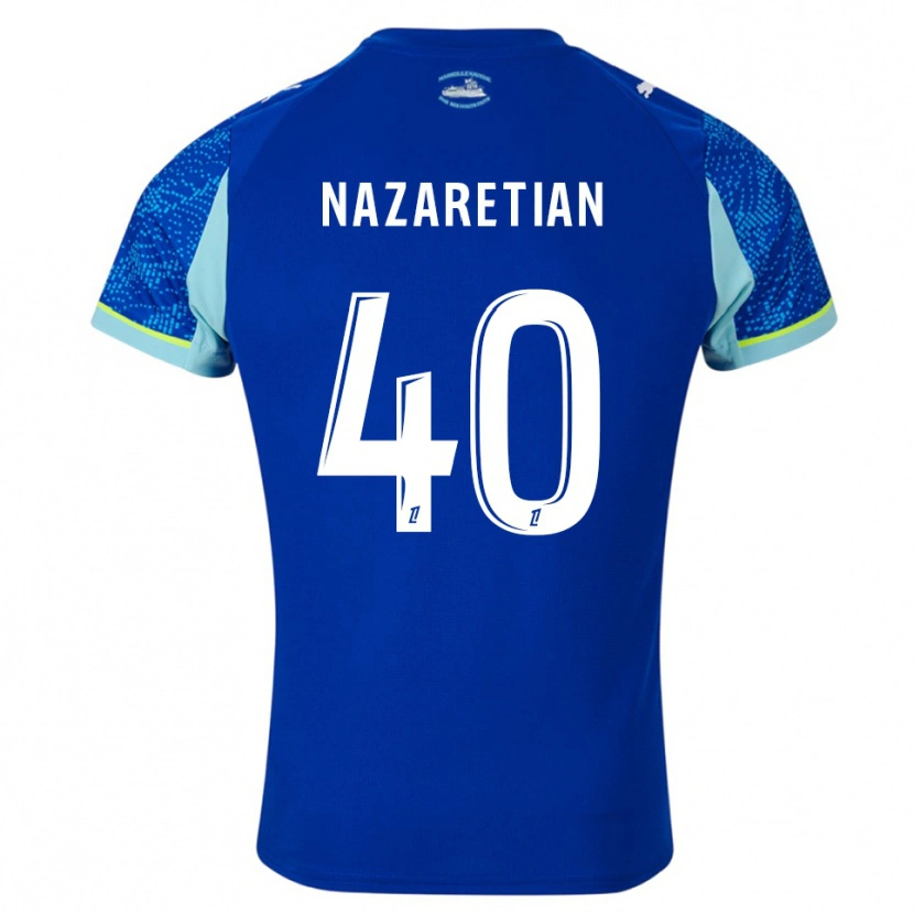 Danxen Barn Manuel Nazaretian #40 Himmelsblå Vit Tredjesatsen Matchtröjor 2025/26 Tröjor T-Tröja