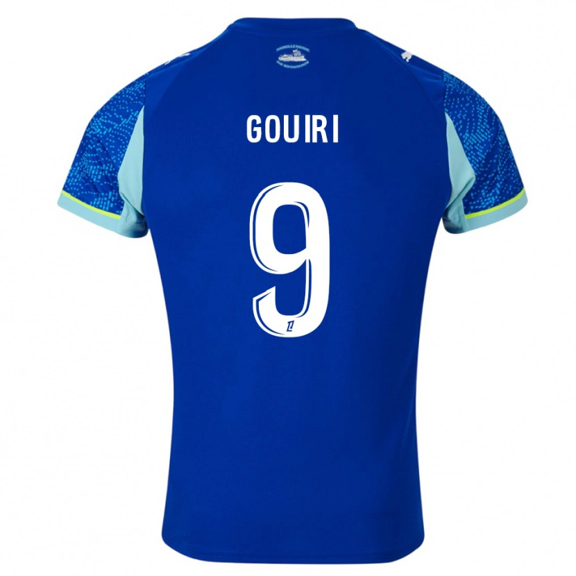 Danxen Barn Amine Gouiri #9 Himmelsblå Vit Tredjesatsen Matchtröjor 2025/26 Tröjor T-Tröja