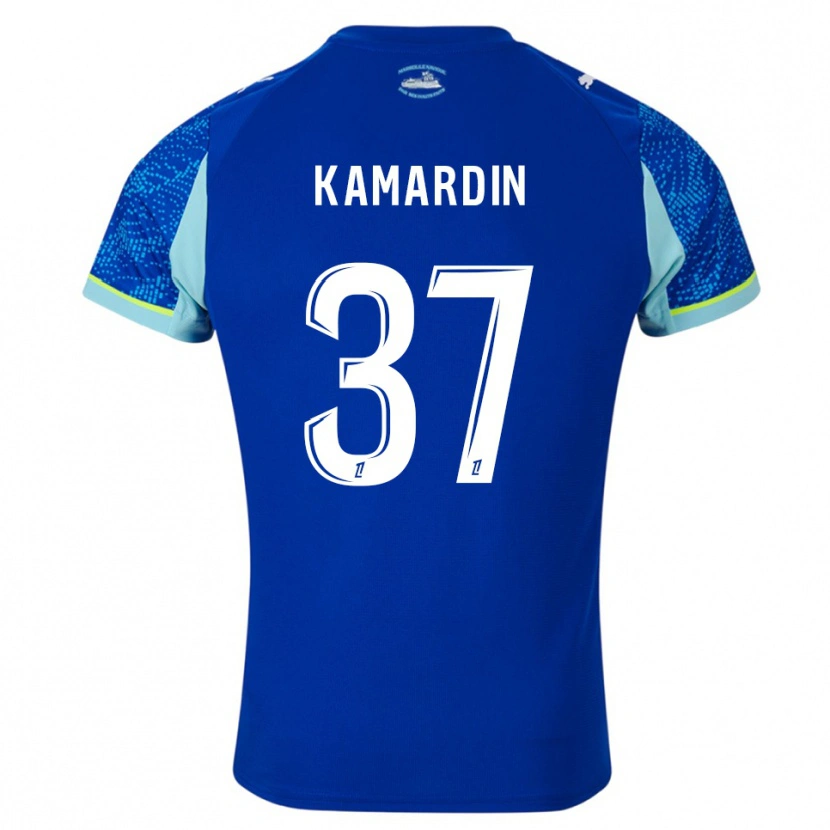 Danxen Barn Aaron Kamardin #37 Himmelsblå Vit Tredjesatsen Matchtröjor 2025/26 Tröjor T-Tröja