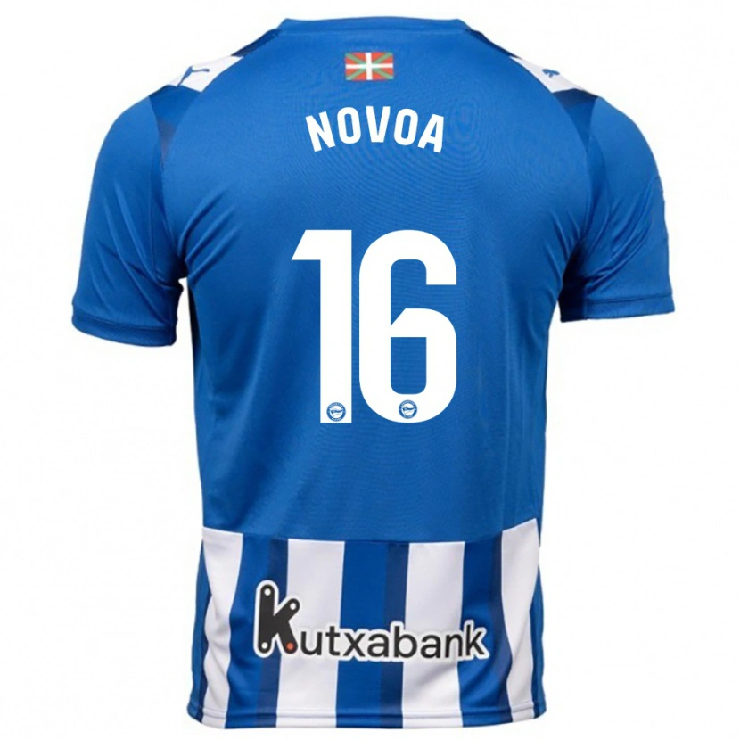 Danxen Män Hugo Novoa #16 Blå Vit Hemmatröja Matchtröjor 2025/26 Tröjor T-Tröja
