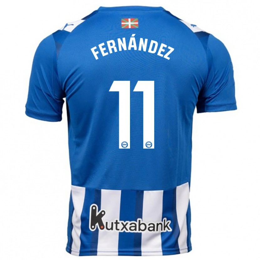 Danxen Män Imanol Fernández #11 Blå Vit Hemmatröja Matchtröjor 2025/26 Tröjor T-Tröja