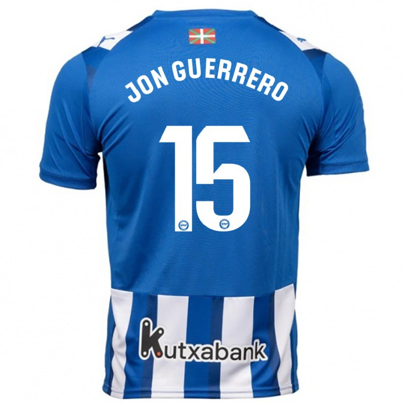 Danxen Män Julen Jon Guerrero #15 Blå Vit Hemmatröja Matchtröjor 2025/26 Tröjor T-Tröja