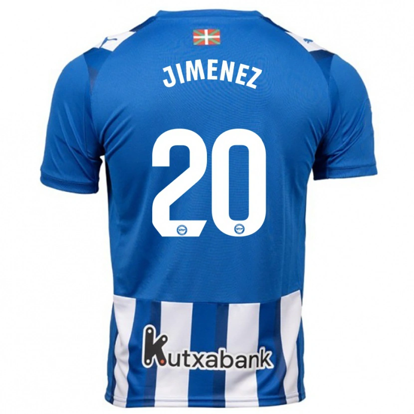 Danxen Män Encarnacion Jimenez #20 Blå Vit Hemmatröja Matchtröjor 2025/26 Tröjor T-Tröja