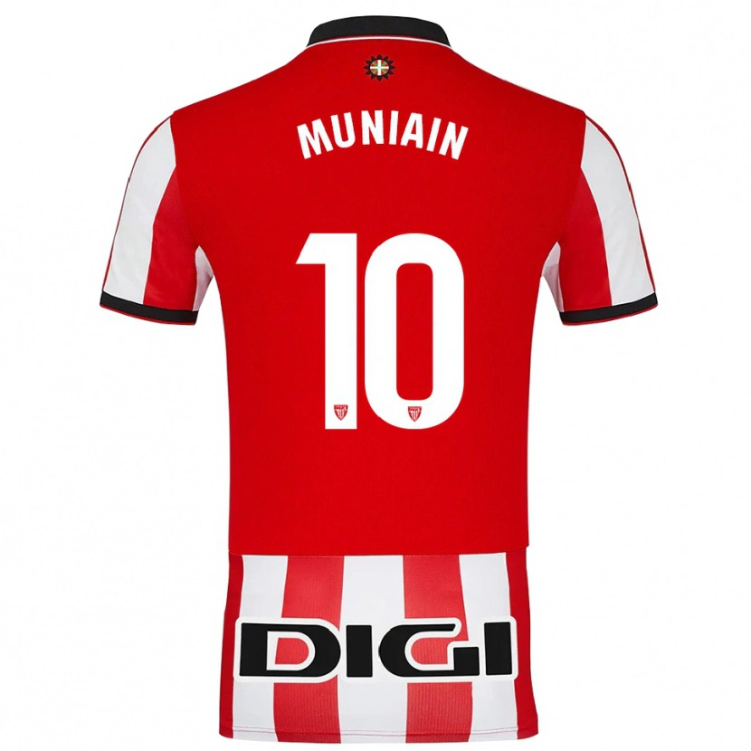 Danxen Män Iker Muniain #10 Röd Vit Hemmatröja Matchtröjor 2025/26 Tröjor T-Tröja
