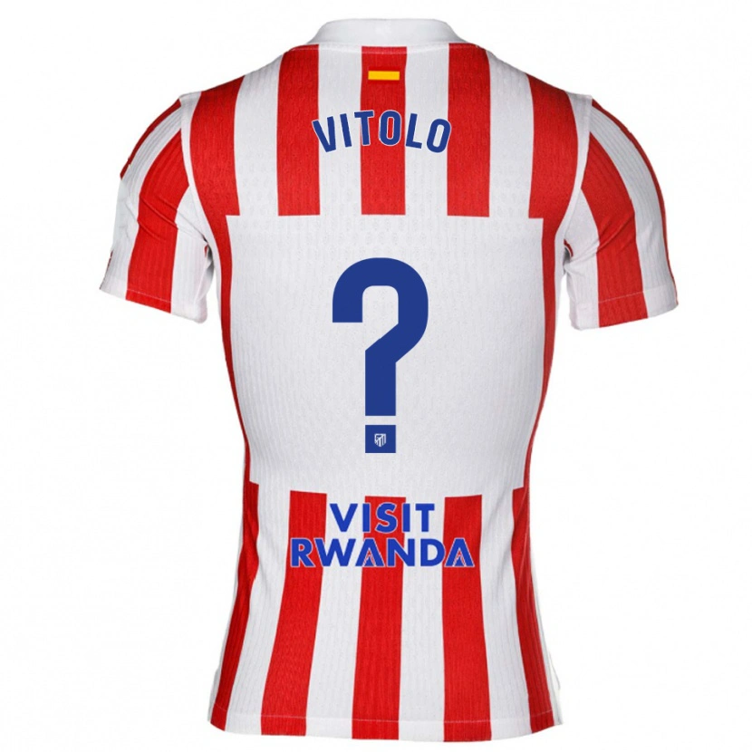 Danxen Män Vitolo #0 Röd Vit Hemmatröja Matchtröjor 2025/26 Tröjor T-Tröja