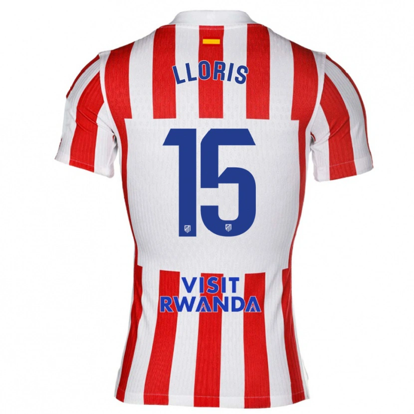 Danxen Män Silvia Lloris #15 Röd Vit Hemmatröja Matchtröjor 2025/26 Tröjor T-Tröja
