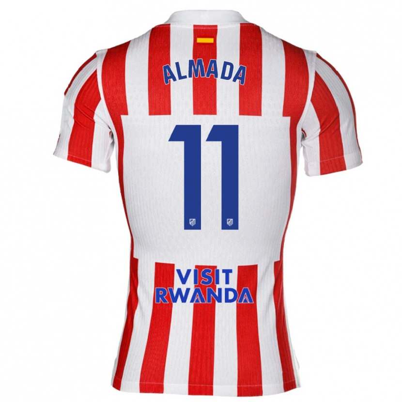 Danxen Män Thiago Almada #11 Röd Vit Hemmatröja Matchtröjor 2025/26 Tröjor T-Tröja