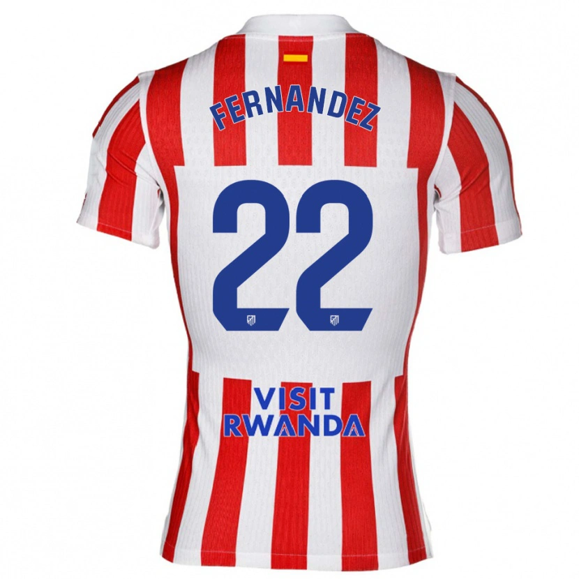 Danxen Män David Fernández #22 Röd Vit Hemmatröja Matchtröjor 2025/26 Tröjor T-Tröja