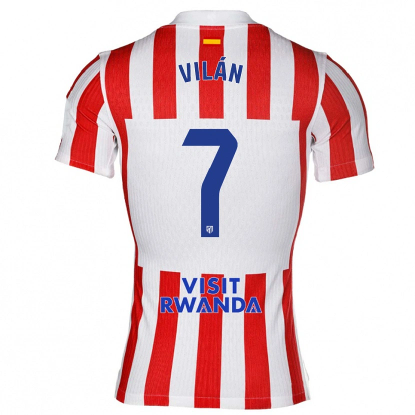 Danxen Män David Vilán #7 Röd Vit Hemmatröja Matchtröjor 2025/26 Tröjor T-Tröja