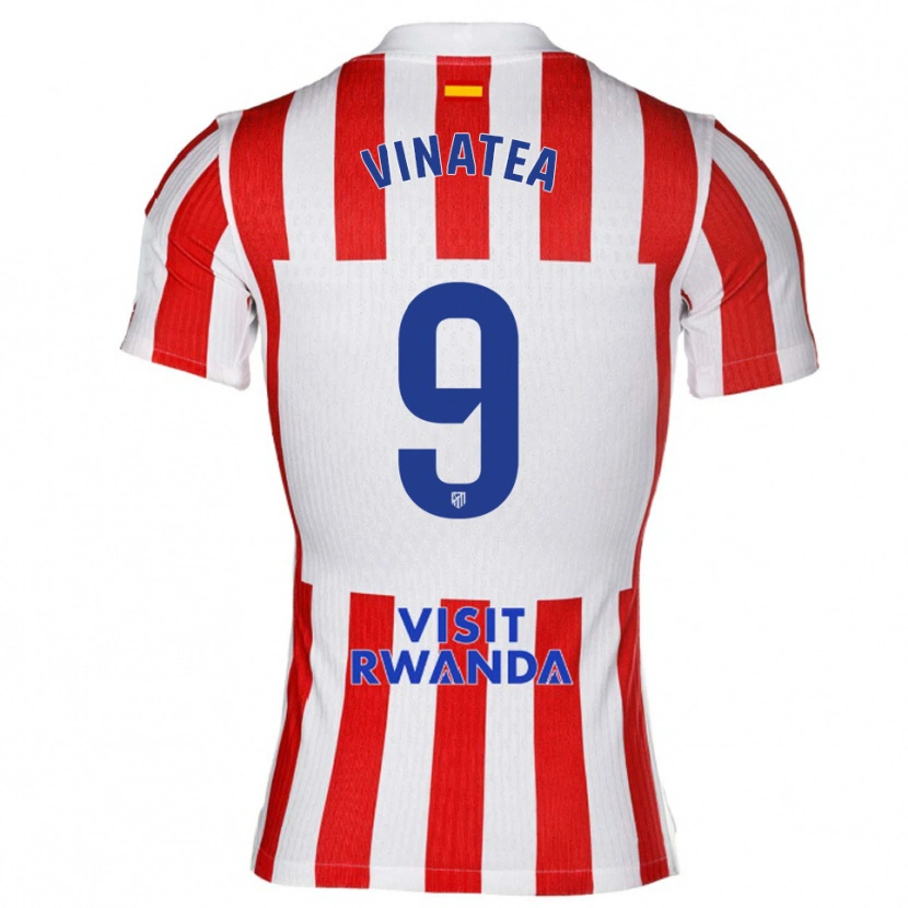 Danxen Män Sergio Vinatea #9 Röd Vit Hemmatröja Matchtröjor 2025/26 Tröjor T-Tröja