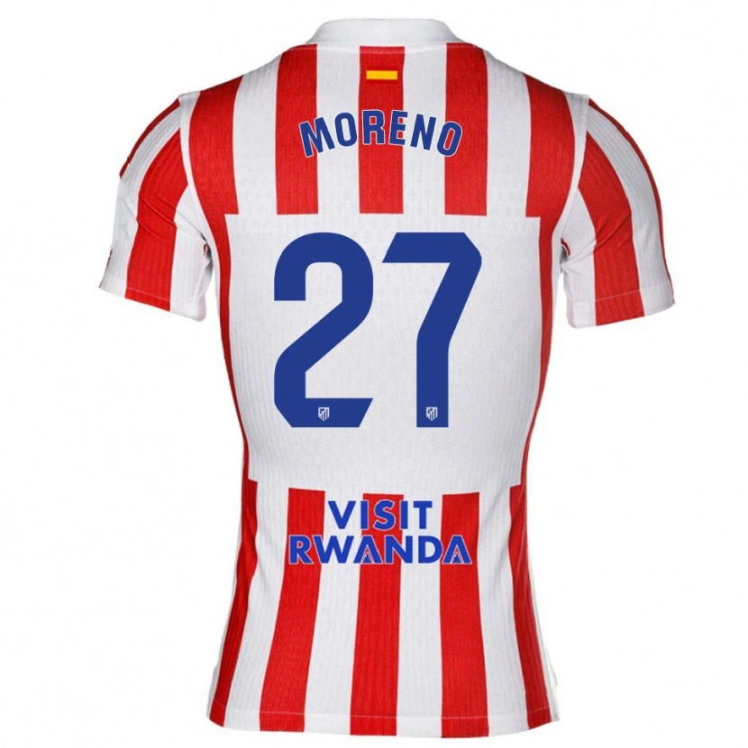 Danxen Män Emma Moreno #27 Röd Vit Hemmatröja Matchtröjor 2025/26 Tröjor T-Tröja