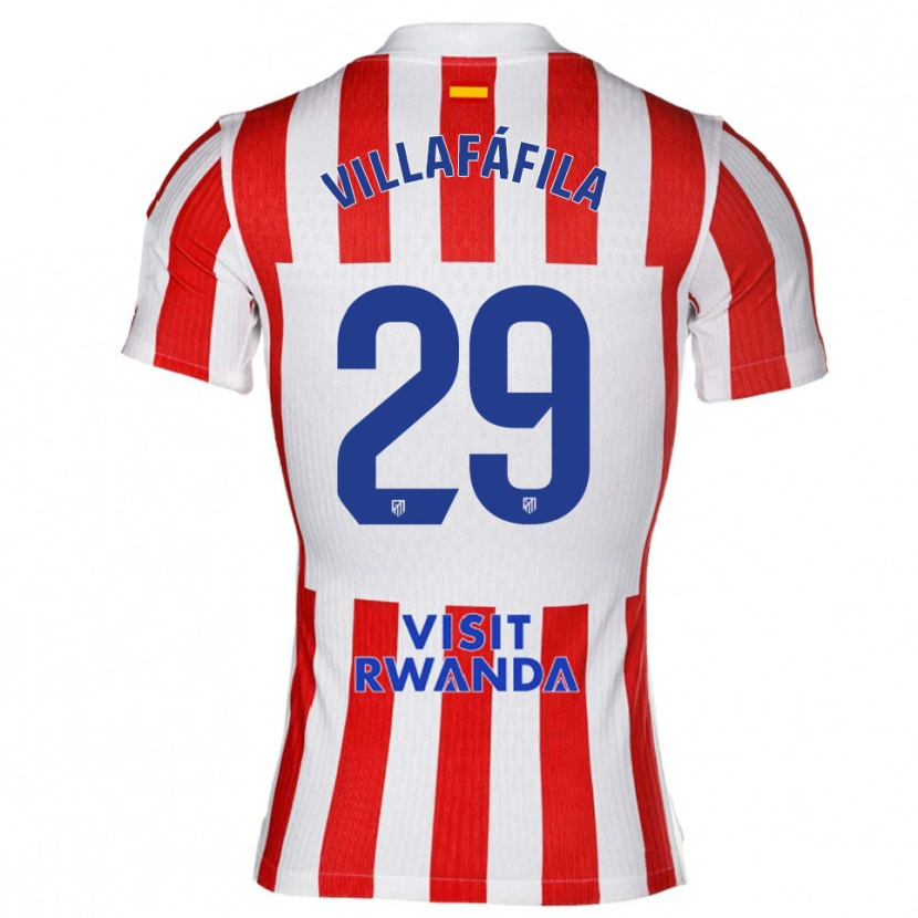 Danxen Män Mariano Villafáfila #29 Röd Vit Hemmatröja Matchtröjor 2025/26 Tröjor T-Tröja