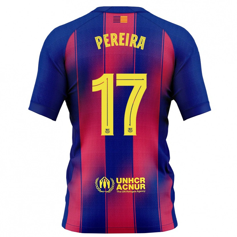 Danxen Män Andrea Pereira #17 Blå Röd Hemmatröja Matchtröjor 2025/26 Tröjor T-Tröja