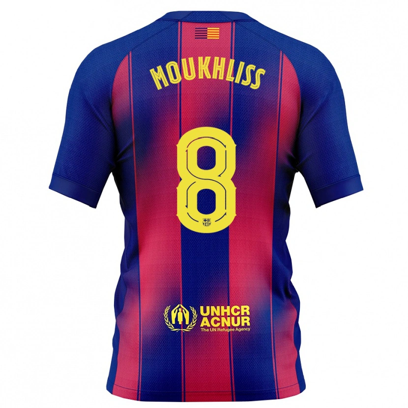 Danxen Män Moha Moukhliss #8 Blå Röd Hemmatröja Matchtröjor 2025/26 Tröjor T-Tröja