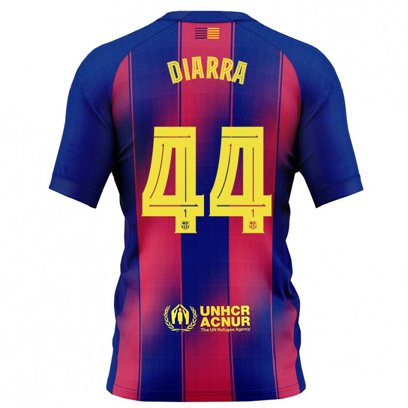 Danxen Män Ibrahim Diarra #44 Blå Röd Hemmatröja Matchtröjor 2025/26 Tröjor T-Tröja