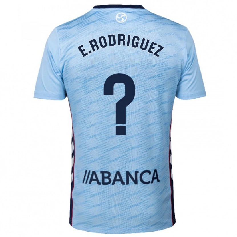 Danxen Män Miguel Rodríguez #0 Himmelsblå Röd Hemmatröja Matchtröjor 2025/26 Tröjor T-Tröja