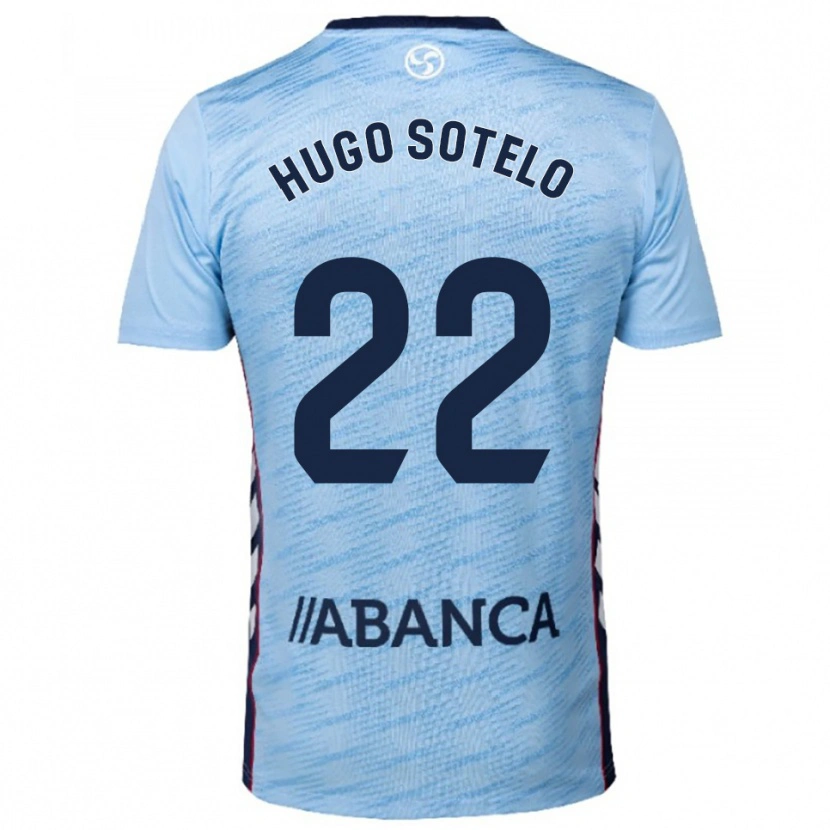 Danxen Män Hugo Sotelo #22 Himmelsblå Röd Hemmatröja Matchtröjor 2025/26 Tröjor T-Tröja