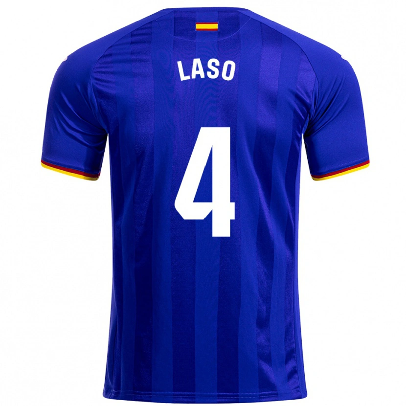 Danxen Män Lucas Laso #4 Blå Röd Gul Hemmatröja Matchtröjor 2025/26 Tröjor T-Tröja