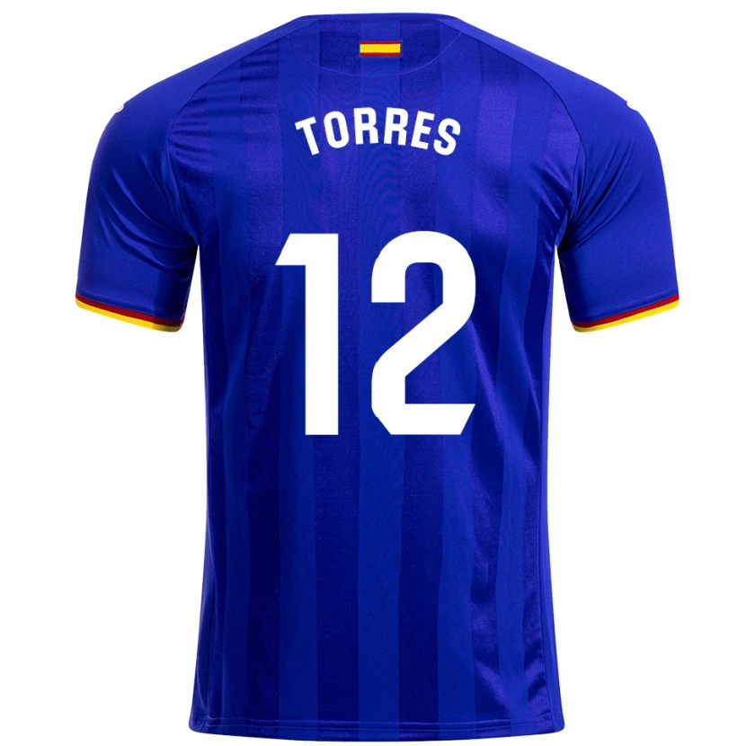 Danxen Män Rubén Torres #12 Blå Röd Gul Hemmatröja Matchtröjor 2025/26 Tröjor T-Tröja