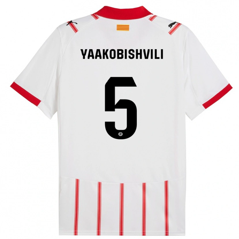 Danxen Män Antal Yaakobishvili #5 Vit Röd Hemmatröja Matchtröjor 2025/26 Tröjor T-Tröja
