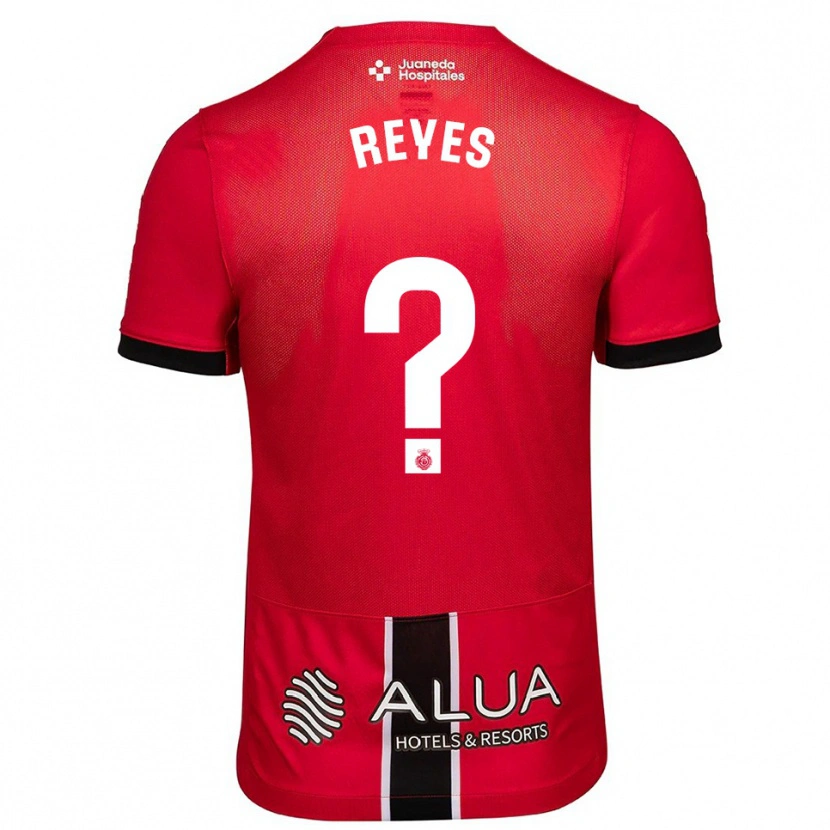 Danxen Män Borja Reyes #0 Röd Svart Hemmatröja Matchtröjor 2025/26 Tröjor T-Tröja
