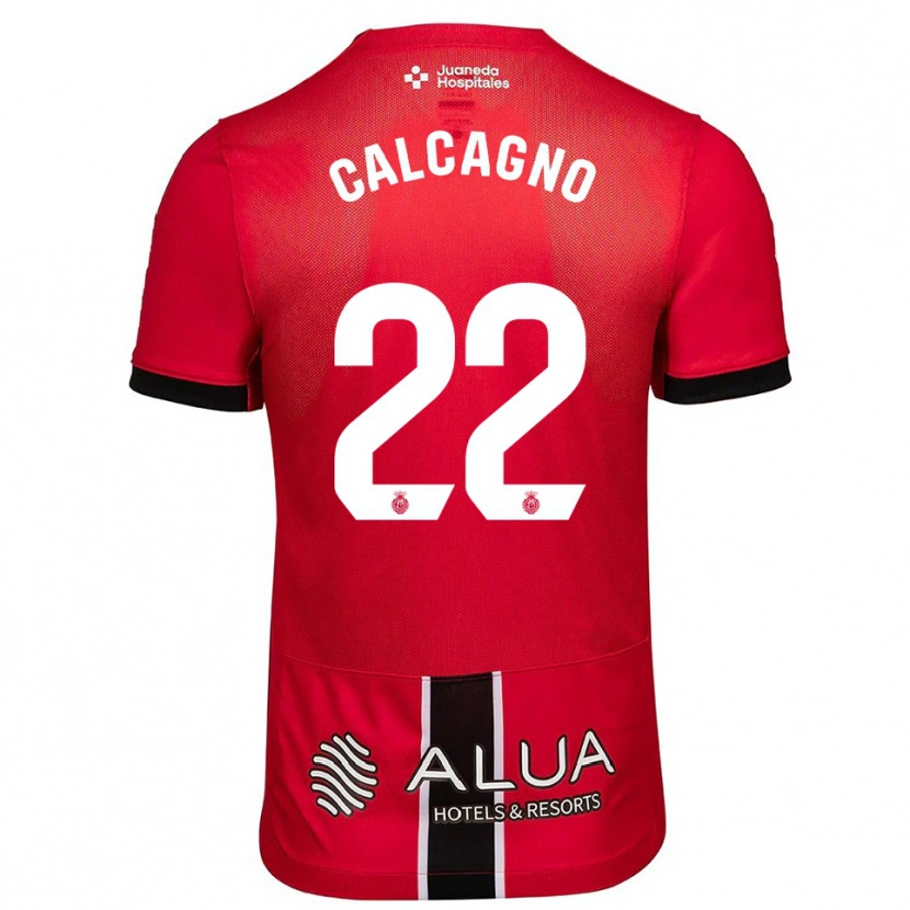 Danxen Män Bruno Calcagno #22 Röd Svart Hemmatröja Matchtröjor 2025/26 Tröjor T-Tröja