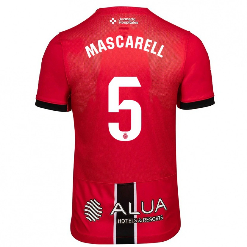 Danxen Män Omar Mascarell #5 Röd Svart Hemmatröja Matchtröjor 2025/26 Tröjor T-Tröja