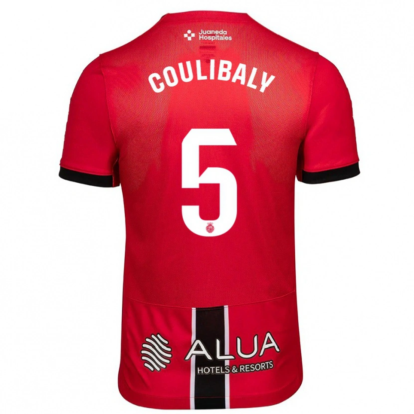 Danxen Män Habib Anas Coulibaly #5 Röd Svart Hemmatröja Matchtröjor 2025/26 Tröjor T-Tröja
