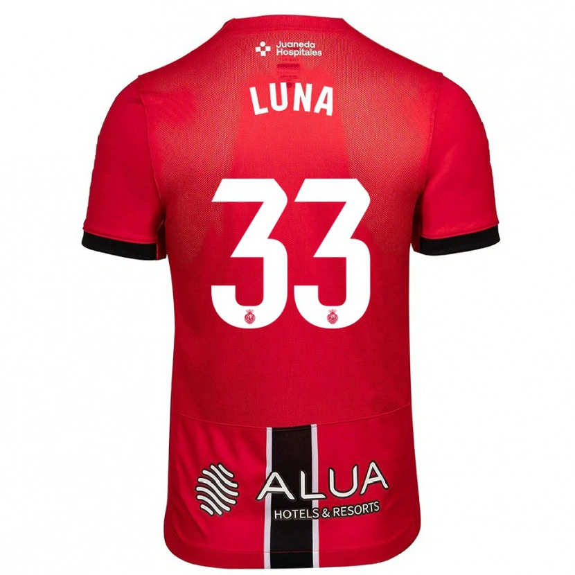Danxen Män Daniel Luna #33 Röd Svart Hemmatröja Matchtröjor 2025/26 Tröjor T-Tröja