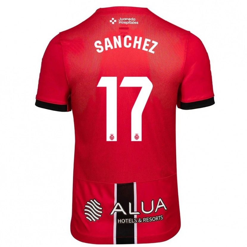 Danxen Män Avelino Sánchez #17 Röd Svart Hemmatröja Matchtröjor 2025/26 Tröjor T-Tröja