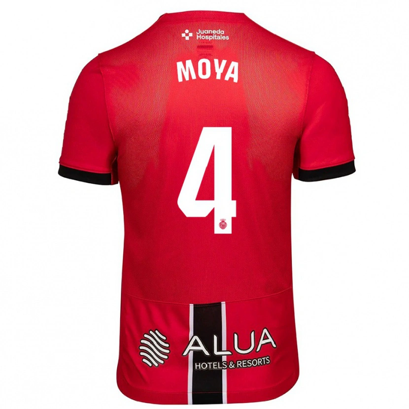 Danxen Män Pablo Moyá #4 Röd Svart Hemmatröja Matchtröjor 2025/26 Tröjor T-Tröja