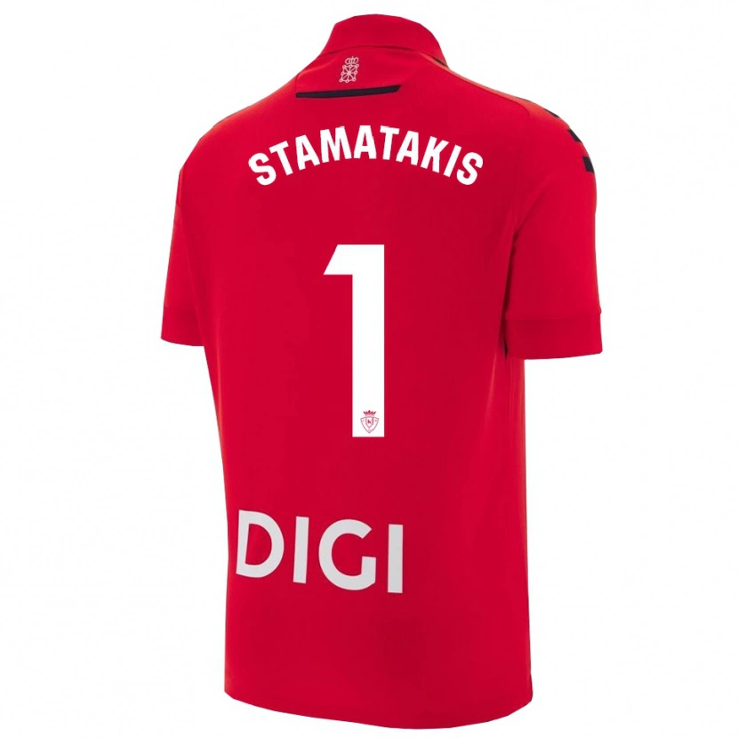 Danxen Män Dimitrios Stamatakis #1 Röd Svart Hemmatröja Matchtröjor 2025/26 Tröjor T-Tröja