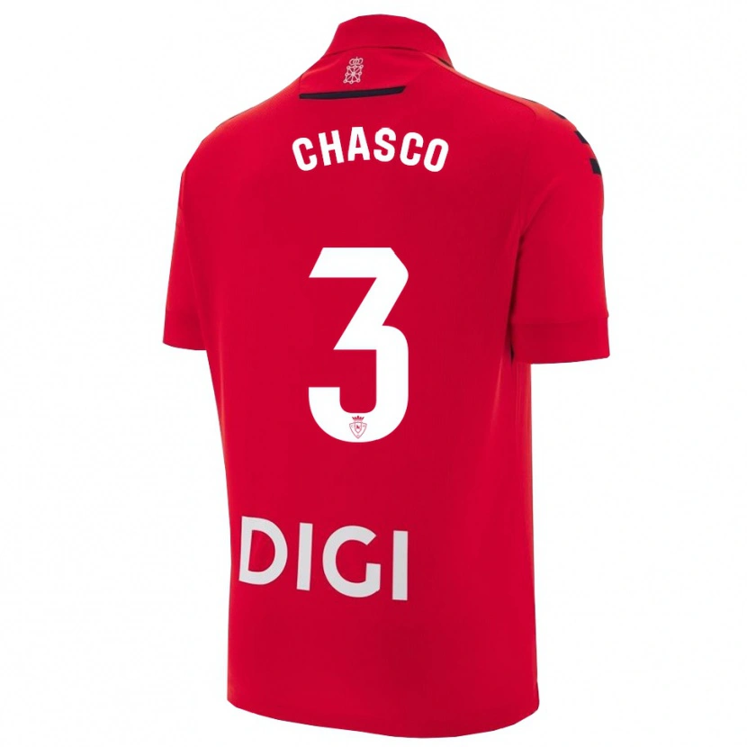 Danxen Män Raúl Chasco #3 Röd Svart Hemmatröja Matchtröjor 2025/26 Tröjor T-Tröja