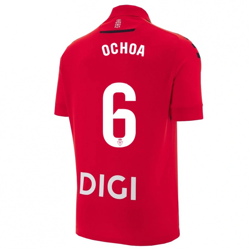 Danxen Män Celia Ochoa Ibañez #6 Röd Svart Hemmatröja Matchtröjor 2025/26 Tröjor T-Tröja