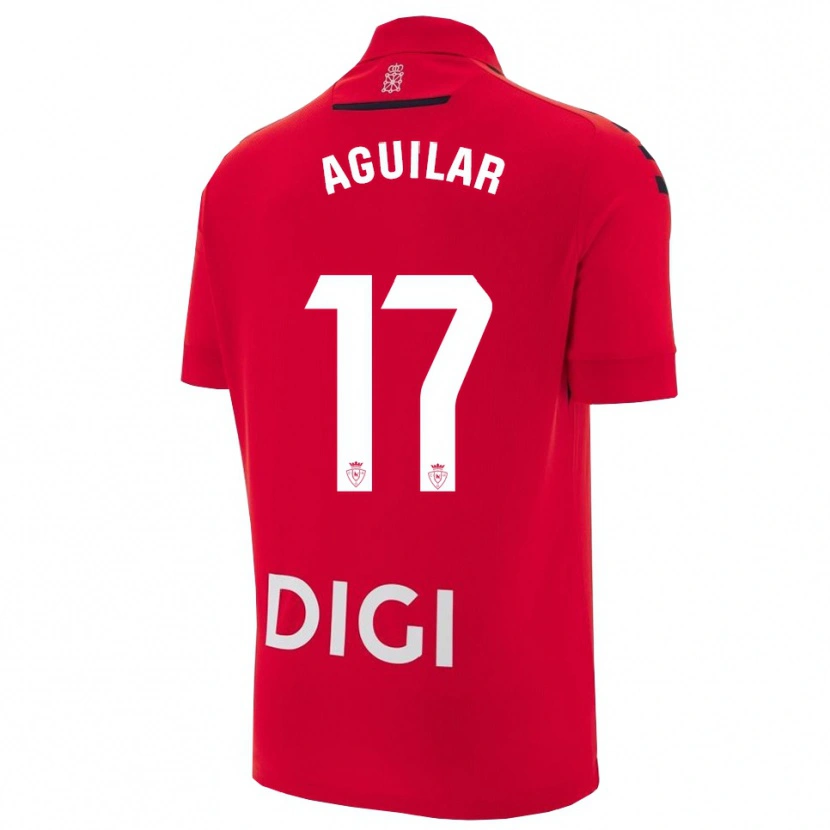 Danxen Män Eneko Aguilar #17 Röd Svart Hemmatröja Matchtröjor 2025/26 Tröjor T-Tröja
