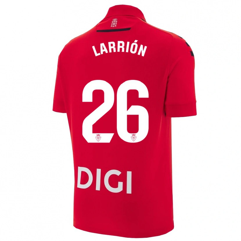 Danxen Män Asier Larrión #26 Röd Svart Hemmatröja Matchtröjor 2025/26 Tröjor T-Tröja