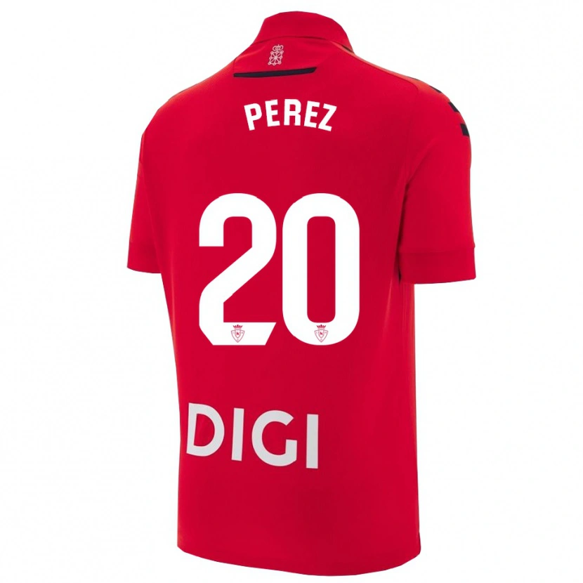Danxen Män Bruno Pérez #20 Röd Svart Hemmatröja Matchtröjor 2025/26 Tröjor T-Tröja