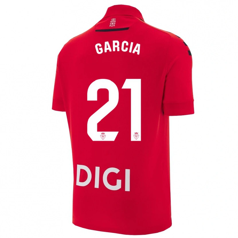 Danxen Män Jon García #21 Röd Svart Hemmatröja Matchtröjor 2025/26 Tröjor T-Tröja
