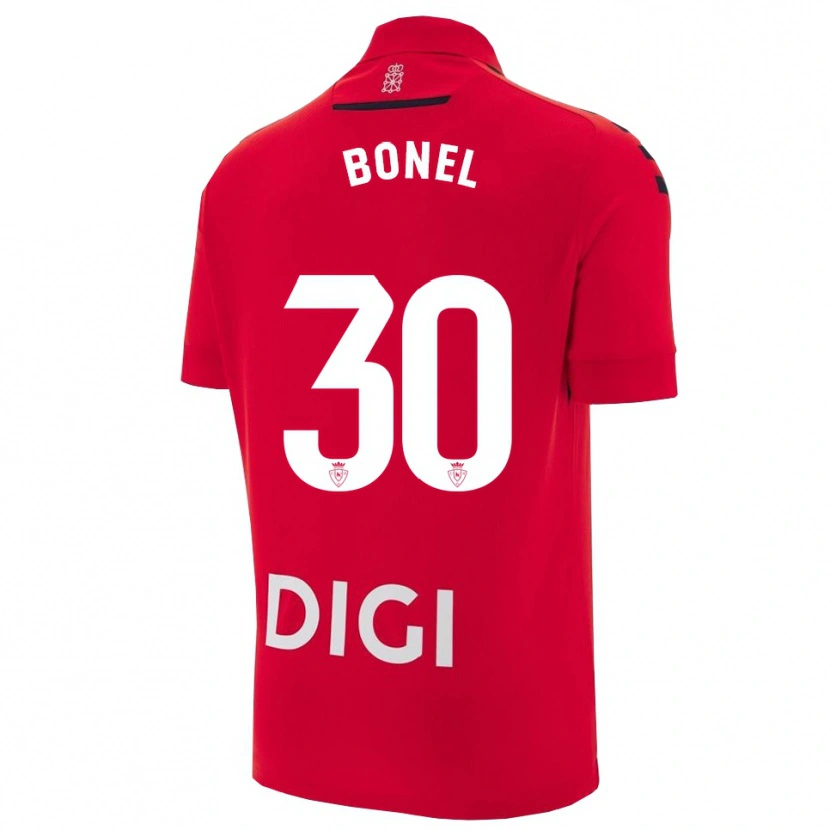 Danxen Män Asier Bonel #30 Röd Svart Hemmatröja Matchtröjor 2025/26 Tröjor T-Tröja