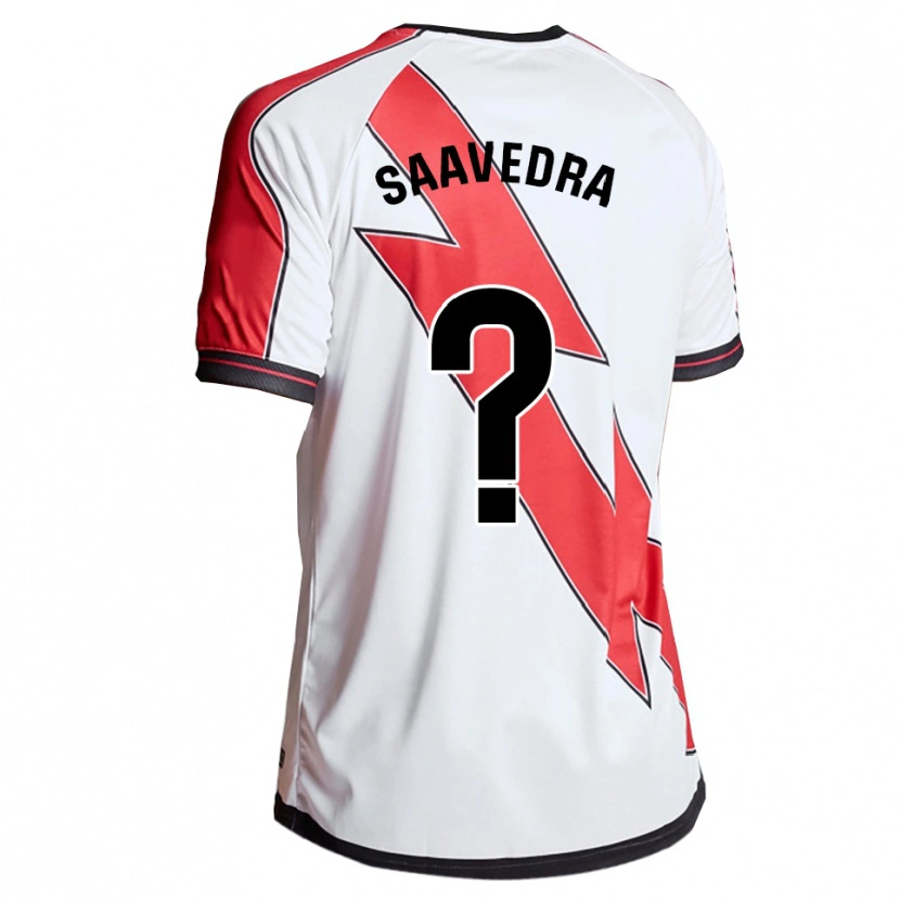 Danxen Män David Saavedra #0 Vit Röd Hemmatröja Matchtröjor 2025/26 Tröjor T-Tröja
