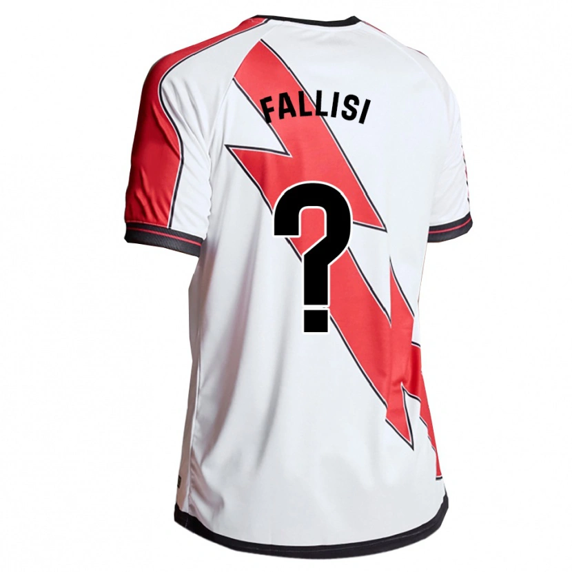 Danxen Män Alessandro Fallisi #0 Vit Röd Hemmatröja Matchtröjor 2025/26 Tröjor T-Tröja